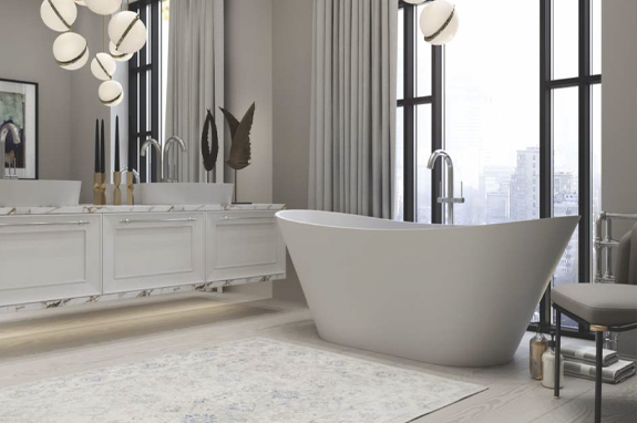 Ванна каменная белая Holbi Afina SCW Solid Surface