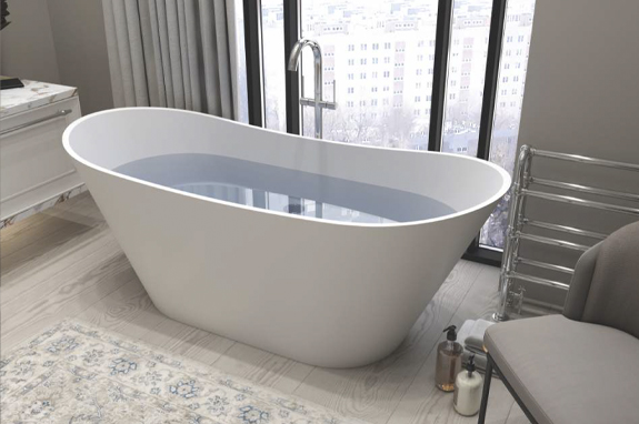 Ванна каменная белая Holbi Afina SCW Solid Surface