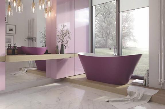 Ванна каменная белая Holbi Afina SCW Solid Surface