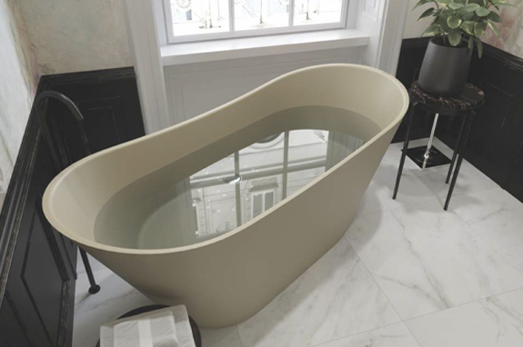 Ванна каменная белая Holbi Afina SCW Solid Surface