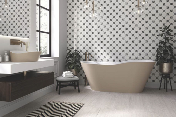 Ванна каменная белая Holbi Afrodita SCW Solid Surface