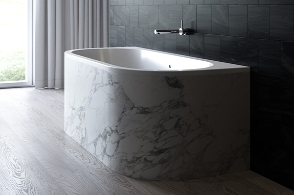 Ванна каменная белая Holbi Galatea SCW Solid Surface