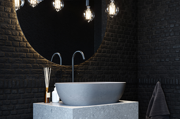 Раковина каменная белая Holbi Mercury SCW Solid Surface