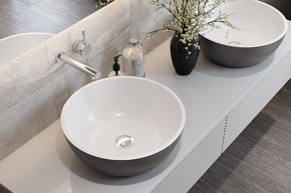 Раковина каменная бетон Holbi Moon NC Solid Surface