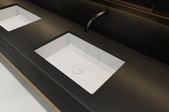 Раковина каменная одноцветная Holbi Neptun 65 SC RAL Solid Surface