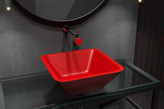 Раковина каменная бетон Holbi Saturn NC Solid Surface