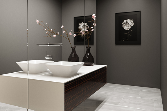 Раковина каменная бетон Holbi Saturn NC Solid Surface