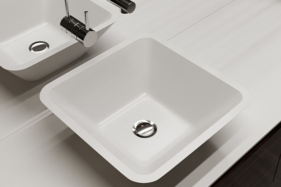 Раковина каменная бетон Holbi Saturn NC Solid Surface