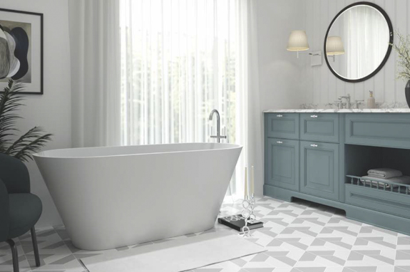 Ванна каменная бетон Holbi Selena NC Solid Surface