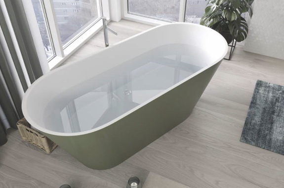 Ванна каменная бетон Holbi Selena NC Solid Surface