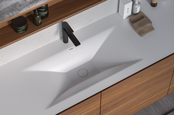Раковина каменная бетон Holbi Sirius 77 NC Solid Surface