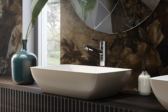 Раковина каменная белая Holbi Titan SCW Solid Surface