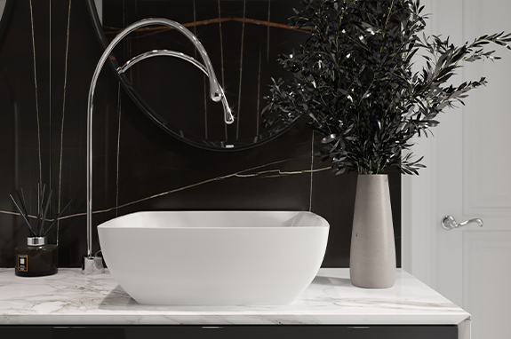 Раковина каменная белая Holbi Titan SCW Solid Surface