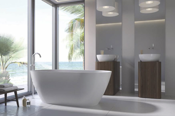 Ванна каменная белая Holbi Venus New SCW Solid Surface