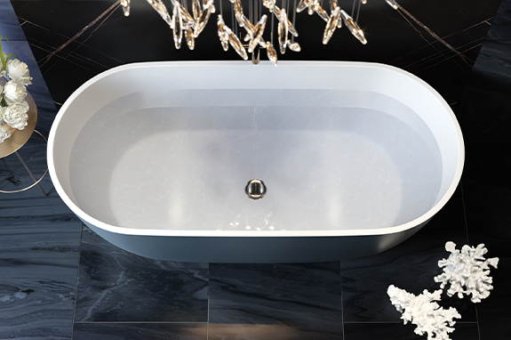 Ванна каменная белая Holbi Venus SCW Solid Surface