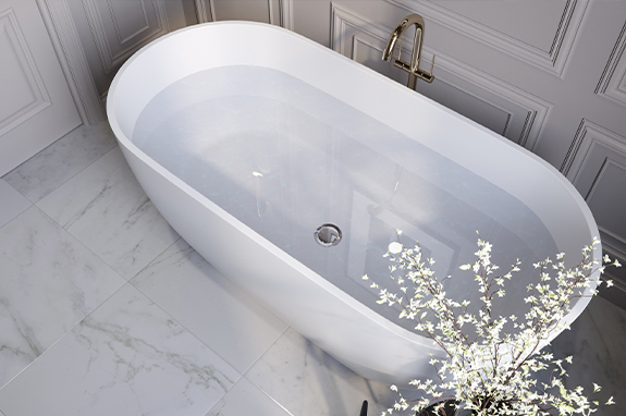 Ванна каменная белая Holbi Venus SCW Solid Surface