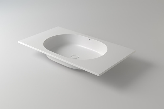 Столешница каменная белая Holbi Ariel 80 SCW Solid Surface