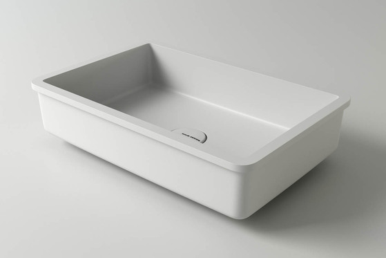 Раковина каменная белая Holbi Neptun 50 SCW Solid Surface