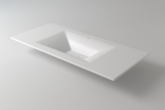 Столешница каменная белая Holbi Sirius 100 SCW Solid Surface