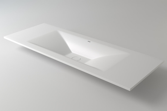 Столешница каменная белая Holbi Sirius 120 SCW Solid Surface